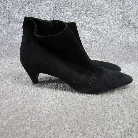 Prada Booties Womens Size 38.5 Eu 8 Us Black Suede Boots Heels - Picture 1 of 7
